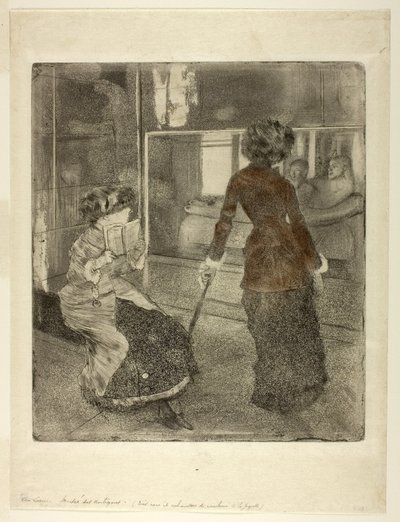 Mary Cassatt at the Louvre: The Etruscan Gallery by Edgar Degas