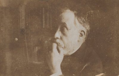 Self-Portrait in Library Hand to Chin by Edgar Degas