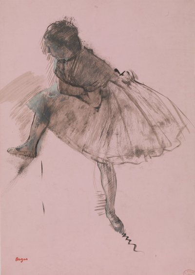Study of a Ballet Dancer (recto), Two Studies of Dancers (verso) by Edgar Degas