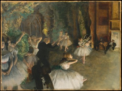 The Rehearsal of the Ballet Onstage by Edgar Degas