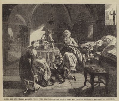 Louis XVI and Marie Antoinette in the Temple by Edgar Melville Ward