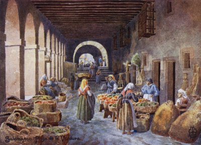 Northern Spain: Salamanca, Arcades in the Plaza de la Verdura by Edgar T. A. Wigram