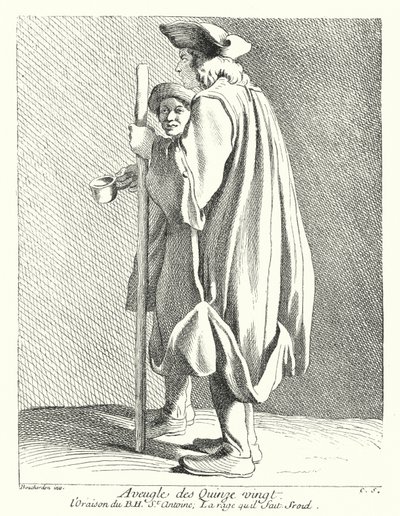Blind Man from the Quinze-Vingts Hospital by Edmé (after) Bouchardon