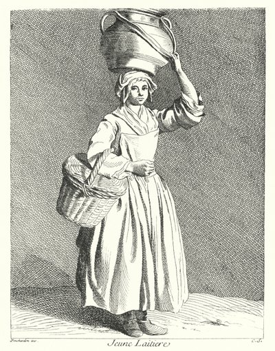Young Milkmaid by Edmé (after) Bouchardon