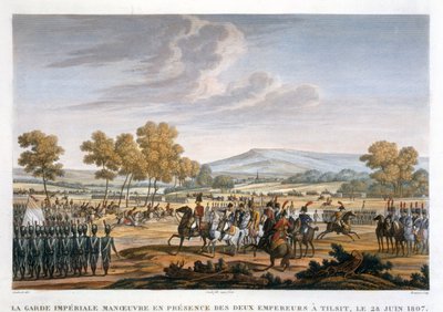 The Imperial Guard Manoeuvring in the Presence of the Two Emperors at Tilsit, 28 June 1807 by Edme Bovinet