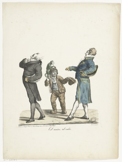 Man and His Servant Walk Arrogantly Past Begging Boy by Edme Jean Pigal