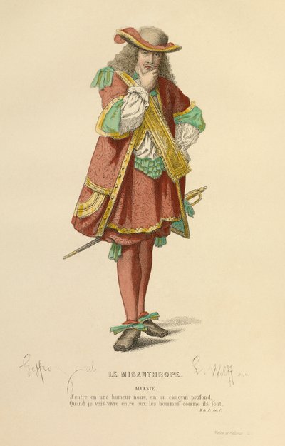 Costume for the role of Alceste by Edmond Aime Florentin Geffroy