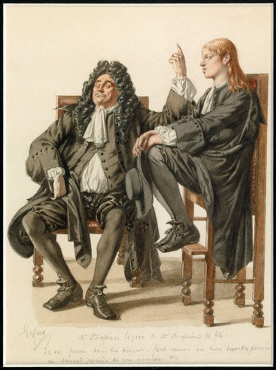 Portrait of Monsieur Diafoirus pere et fils by Edmond Aime Florentin Geffroy