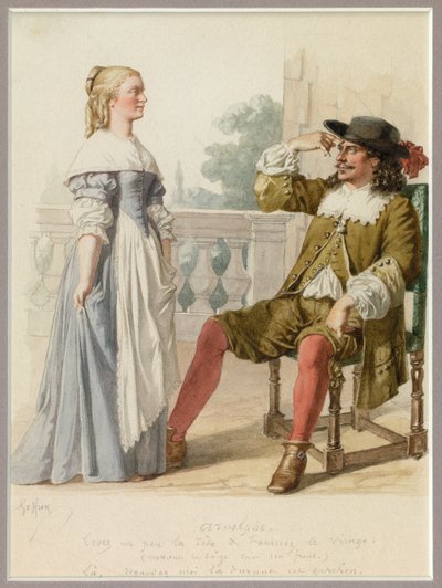 Portrait of Agnes and Arnolphe by Edmond Aime Florentin Geffroy