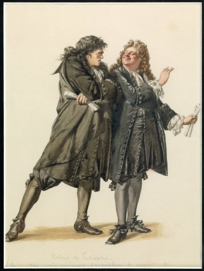 Portrait of Vadius and Trissotin by Edmond Aime Florentin Geffroy