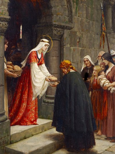 The Charity of Saint Elizabeth of Hungary, circa 1895 by Edmund Blair Leighton