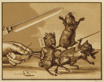Illustration for Three Blind Mice by Edmund G. Caldwell