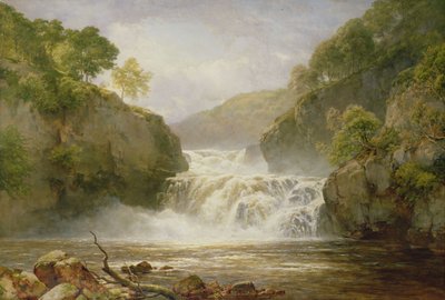 Falls in the River Clyde, Corrie Lynn, Scotland by Edmund Gill