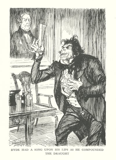 Illustration for The Strange Case of Dr Jekyll & Mr Hyde by Edmund Joseph (after) Sullivan