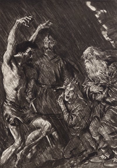 William Shakespeare: The Tragedy of King Lear, Act III, Scene 4 by Edmund Joseph (after) Sullivan