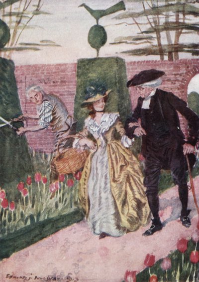 Illustration for The Vicar of Wakefield by Oliver Goldsmith by Edmund Joseph Sullivan