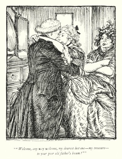 Illustration for The Vicar of Wakefield by Oliver Goldsmith by Edmund Joseph Sullivan