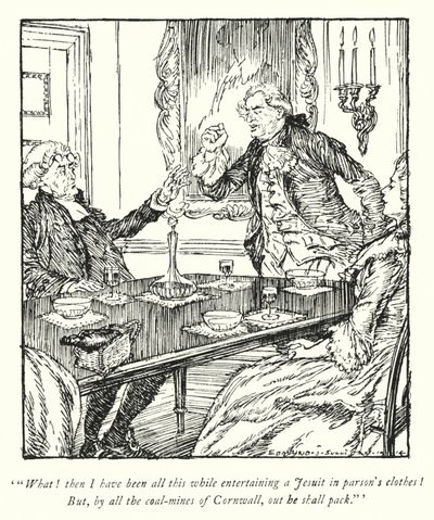 Illustration for The Vicar of Wakefield by Oliver Goldsmith by Edmund Joseph Sullivan