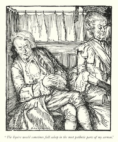 Illustration for The Vicar of Wakefield by Oliver Goldsmith by Edmund Joseph Sullivan