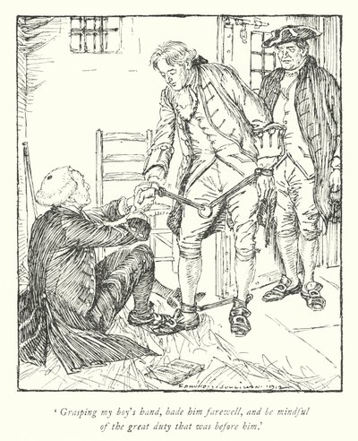 Illustration for The Vicar of Wakefield by Oliver Goldsmith by Edmund Joseph Sullivan