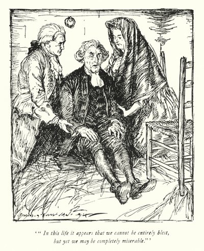 Illustration for The Vicar of Wakefield by Oliver Goldsmith by Edmund Joseph Sullivan