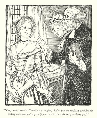 Illustration for The Vicar of Wakefield by Oliver Goldsmith by Edmund Joseph Sullivan