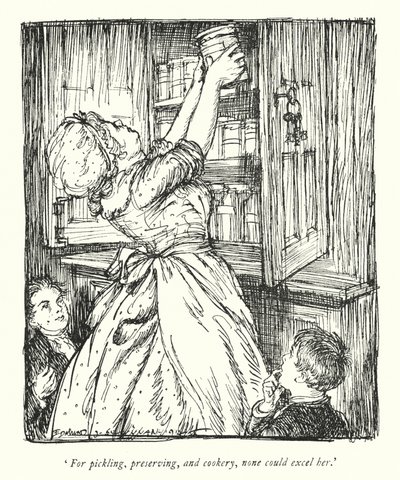 Illustration for The Vicar of Wakefield by Oliver Goldsmith by Edmund Joseph Sullivan