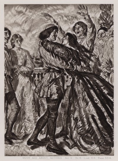 Much Ado About Nothing, Act V, Scene 4 by Edmund Joseph Sullivan
