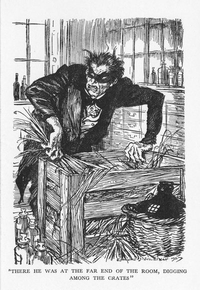 Scene from The Strange Case of Dr Jekyll and Mr Hyde by Robert Louis Stevenson by Edmund Joseph Sullivan