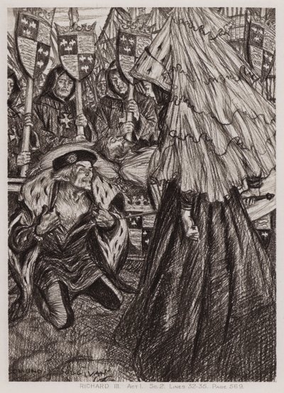 The Tragedy of King Richard III, Act I, Scene 2 by Edmund Joseph Sullivan