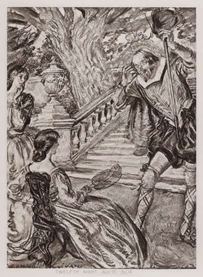 Twelfth Night; or, What You Will, Act III, Scene 4 by Edmund Joseph Sullivan