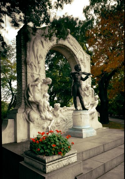 Monument in Tribute to Johann Strauss II (1825-1899). Sculpture by Edmund von Hellmer (1921). Vienna, Stadtpark, Austria by Edmund Ritter von Hellmer