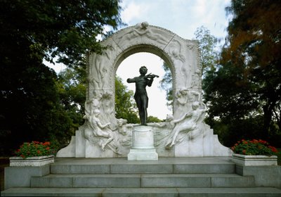 Monument in Tribute to Johann Strauss II (1825-1899). Sculpture by Edmund von Hellmer (1921). Vienna, Stadtpark, Austria by Edmund Ritter von Hellmer