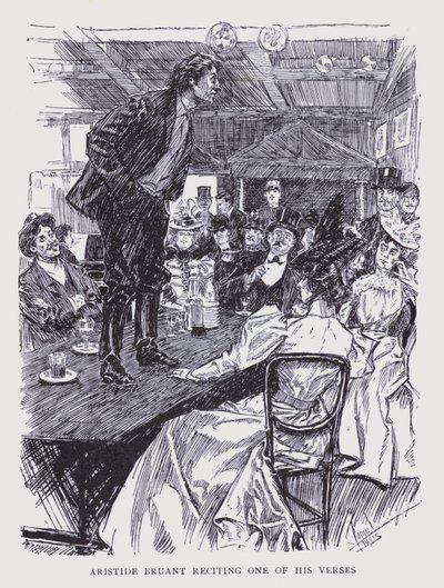 Bohemian Paris: Aristide Bruant Reciting One of His Verses by Edouard Alfred (1875 1954) Cucuel
