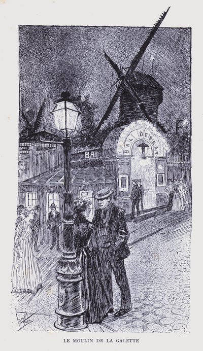 Bohemian Paris: Le Moulin de la Galette by Edouard Alfred (1875 1954) Cucuel