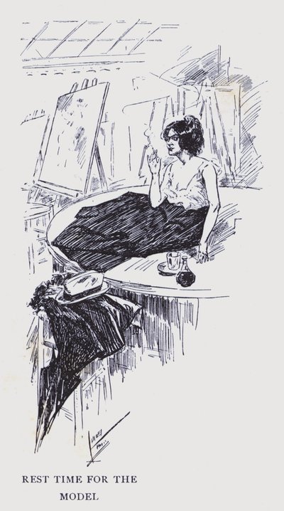 Bohemian Paris: Rest Time for the Model by Edouard Alfred (1875-1954) Cucuel