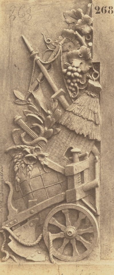 Agriculture and Commerce, Sculpture by Joseph-Félix Simouillard and Eustache Bernard, Decoration of the Louvre, Paris by Édouard Baldus
