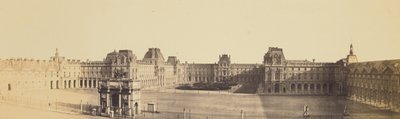 Panoramic View of the Nouveau Louvre, Cour Napoléon, and Carrousel, Taken from the Tuileries by Édouard Baldus