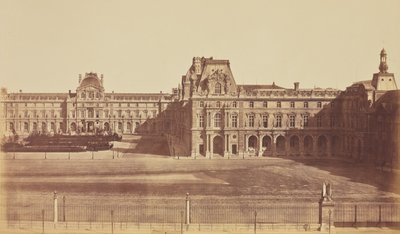 The Cour Napoléon Seen from the Tuileries, Louvre, Paris by Édouard Baldus