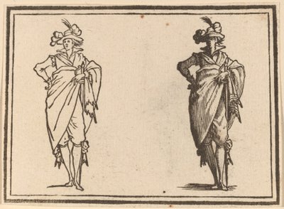 Gentleman Viewed from the Front with Hand on Hips by Edouard Eckman after Jacques Callot