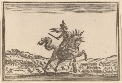 Military Commander on Horseback by Edouard Eckman after Jacques Callot