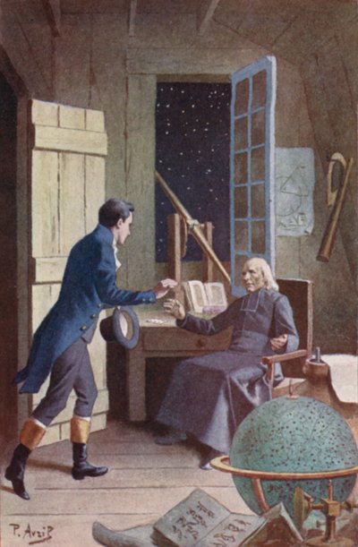 Turning in His Chair, He Held Out His Arms to Our Hero by Edouard Henri Avril