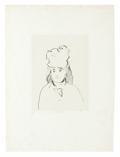 Berthe Morisot in Silhouette by Édouard Manet