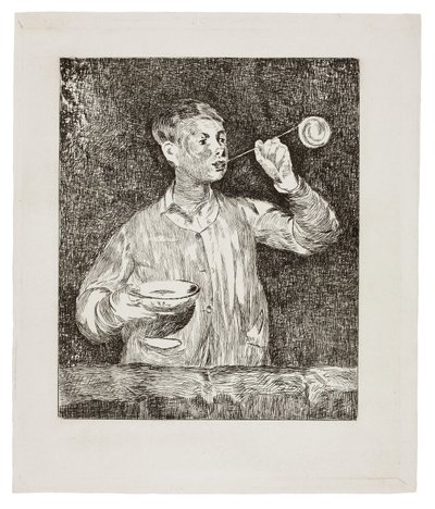 Boy Blowing Soap Bubbles by Édouard Manet