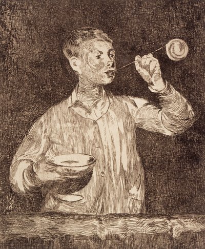 Boy Blowing Soap Bubbles by Édouard Manet