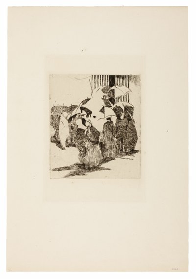 Line in Front of the Butcher Shop by Édouard Manet