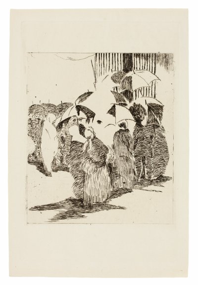Line in Front of the Butcher Shop by Édouard Manet