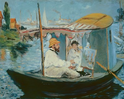 Monet in his Floating Studio by Édouard Manet
