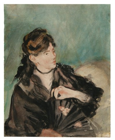Portrait of Berthe Morisot with a Fan by Édouard Manet