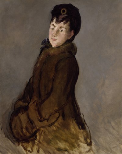 Portrait of Isabelle Lemonnier with a Muff by Édouard Manet